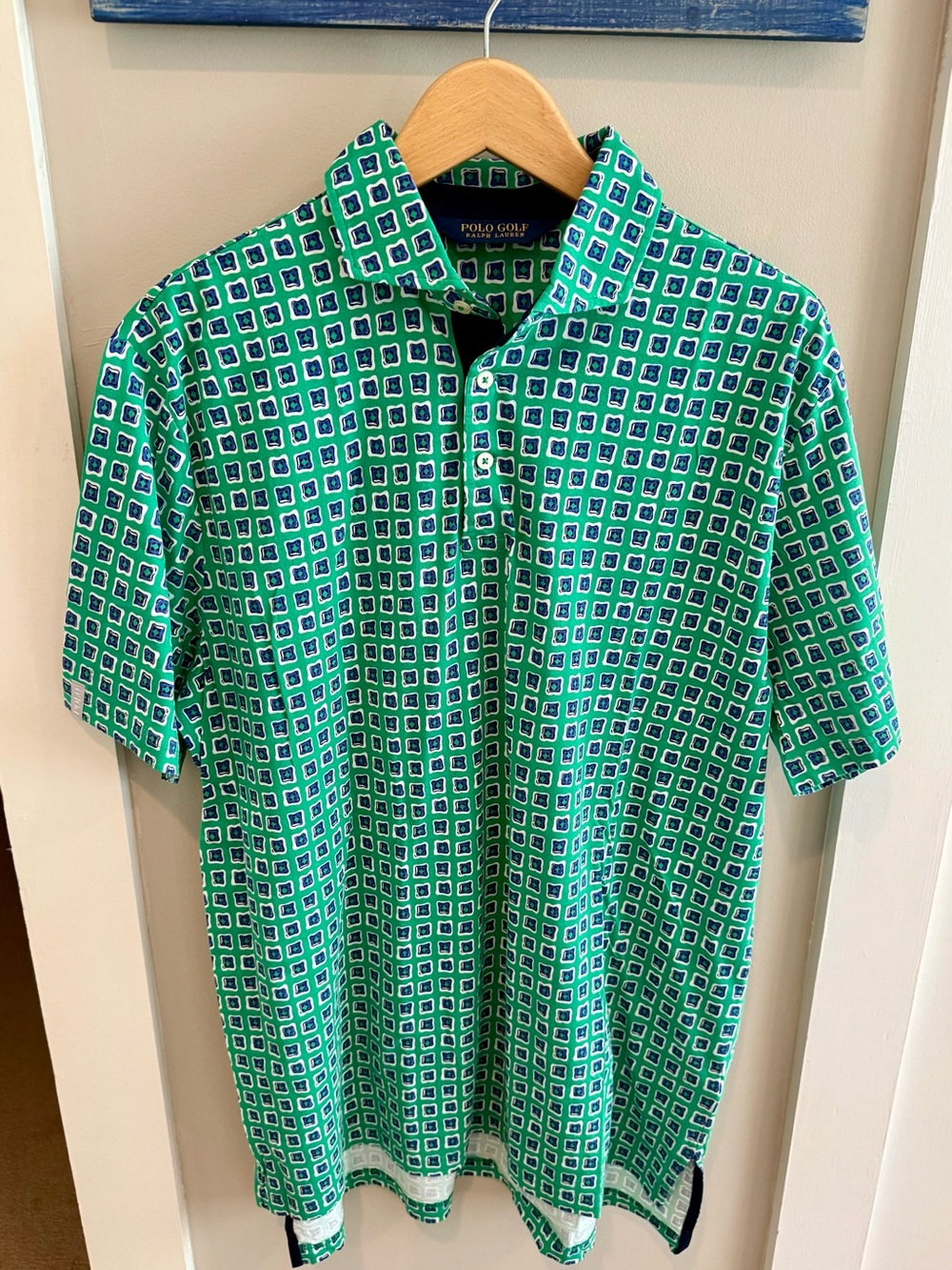 Ralph Lauren Green Geometric Polo Shirt